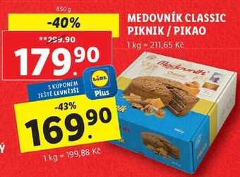 Lidl Medovník classic piknik/pikao, 850 g nabídka