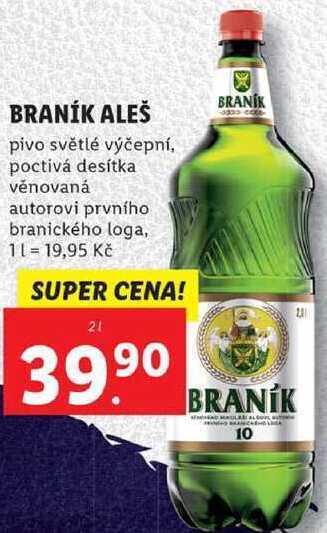 Lidl Braník aleš, 2 l nabídka