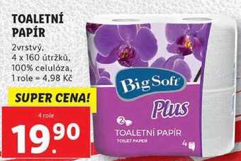 Lidl Toaletní papír, 4 role nabídka