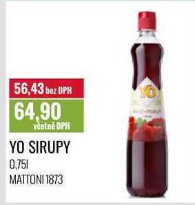 Ratio Yo sirupy 0,75l nabídka