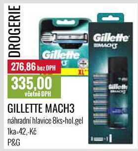 Ratio Gillette mach3 náhradní hlavice 8ks-hol.gel nabídka