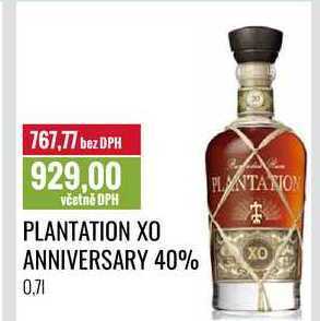 Ratio Plantation xo anniversary 40% 0,7l nabídka