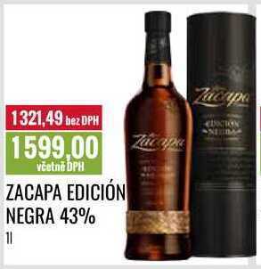 Ratio Zacapa edición negra 43% 1l nabídka