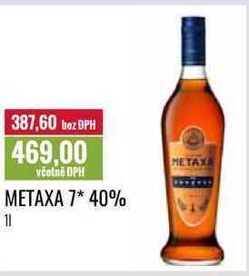 Ratio Metaxa 7* 40% 1l nabídka