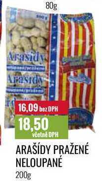 Ratio Arašídy pražené neloupané 200g nabídka