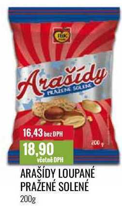 Ratio Arašídy loupané pražené solené 200g nabídka