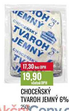Ratio Choceňský tvaroh jemný 6% 250g nabídka