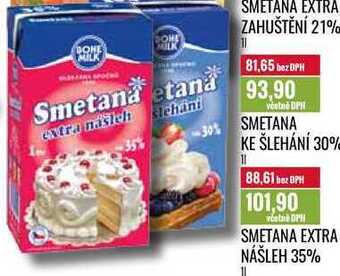 Ratio Smetana extra nášleh 35% 1l nabídka