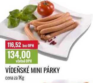Ratio Vídeňské mini párky cena za 1kg nabídka