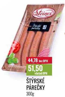Ratio Štýrské párečky 300g nabídka