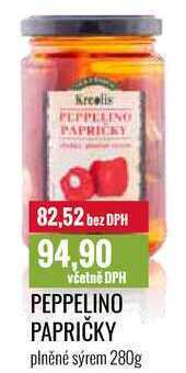 Ratio Peppelino papričky plněné sýrem 280g nabídka