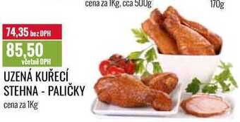 Ratio Uzená kuřecí stehna - paličky cena za 1kg nabídka