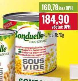 Ratio Bonduelle kukuřice 1870g nabídka