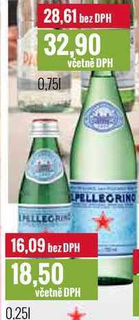 Ratio S.pellegrino 0,25l, 0,75l nabídka