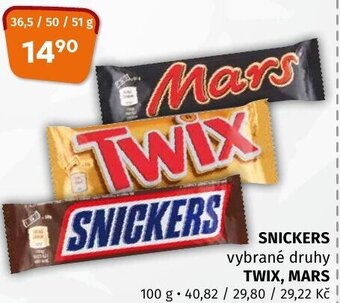 Coop SNICKERS nabídka