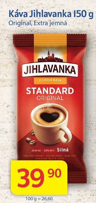 Kubík potraviny Káva Jihlavanka 150 g nabídka
