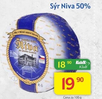 Kubík potraviny Sýr Niva 50% nabídka