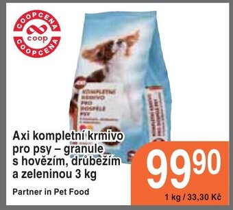 Axi kompletní krmivo pro psy - granule s hovězím, drůbežím a zeleninou 3 kg