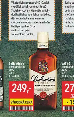 Globus Ballantines´s scotch whisky nabídka
