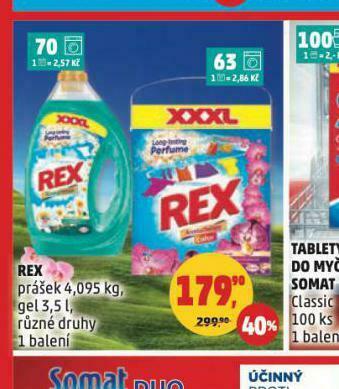 Penny Market Rex prací prostředek nabídka