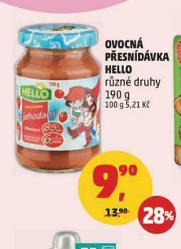 Penny Market Hello ovocná přesnídávka nabídka