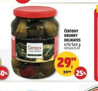 Penny Market Čertovy okurky delikates nabídka