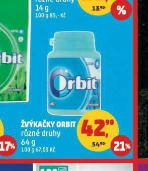 Penny Market Orbit žvýkačky nabídka