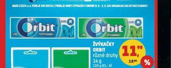 Penny Market Orbit žvýkačky nabídka