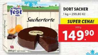Lidl Dort sacher, 500 g nabídka