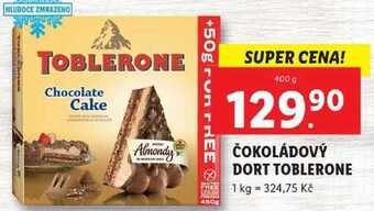 Lidl Čokoládový dort toblerone, 400 g nabídka