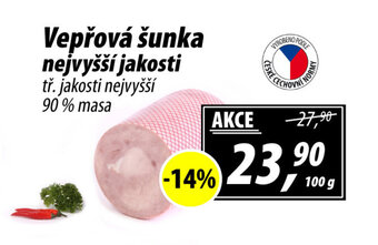 ZEMAN Vepřová šunka nejvyšší jakosti nabídka
