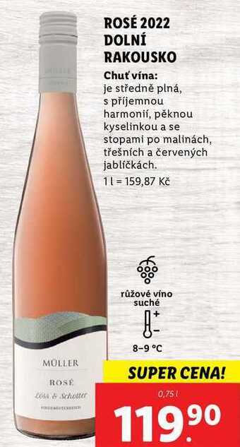 Lidl Rosé 2022 dolní rakousko, 0,75 l nabídka