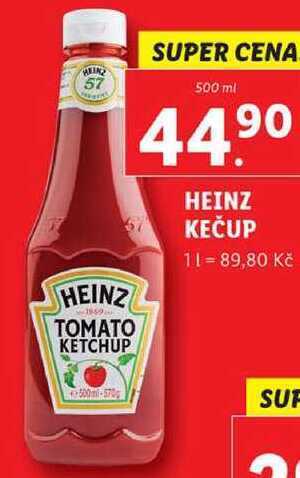 Lidl Heinz kečup, 500 ml nabídka