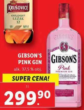 Lidl Gibson's pink gin, 1 l nabídka