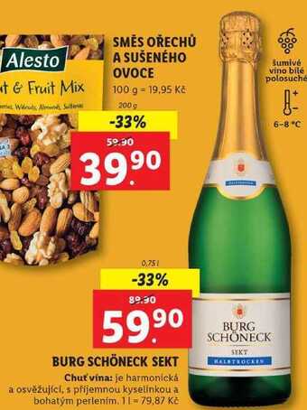 Lidl Burg schöneck sekt, 0,75 l nabídka