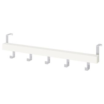 Tjusig věšák na dveře/stěnu, bílá, 60 cm