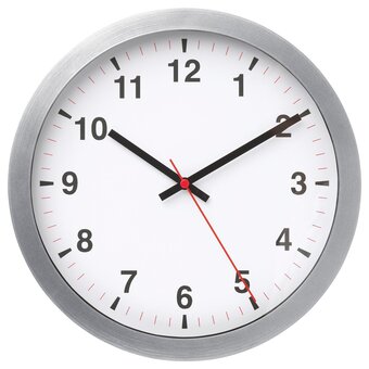 IKEA Tjalla nástěnné hodiny, nízké napětí/stříbrná, 28 cm nabídka