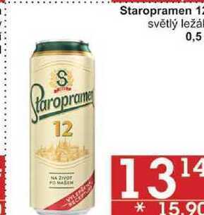 Jip Staropramen 12 světlý ležák, 0,5 l nabídka