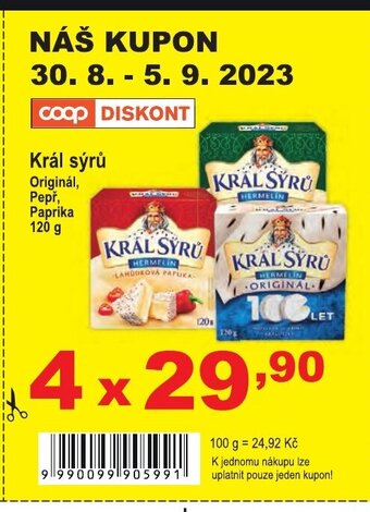 COOP DISKONT Král sýrů nabídka