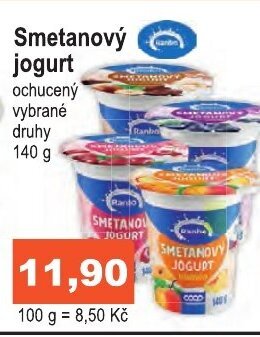 COOP DISKONT Smetanový jogurt nabídka