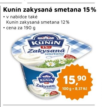 Kunín zakysaná smetana 15%