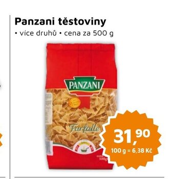 Můjobchod Panzani těstoviny nabídka