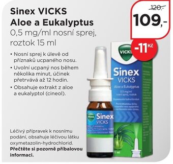 Magistra lékárny Sinex VICKS Aloe a Eukalyptus nabídka