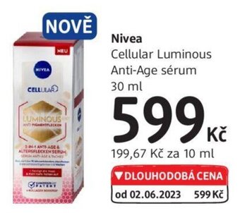 dm drogerie Nivea Cellular Luminous Anti-Age sérum nabídka