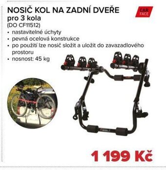 Auto Kelly NOSIČ KOL NA ZADNÍ DVEŘE pro 3 kola nabídka