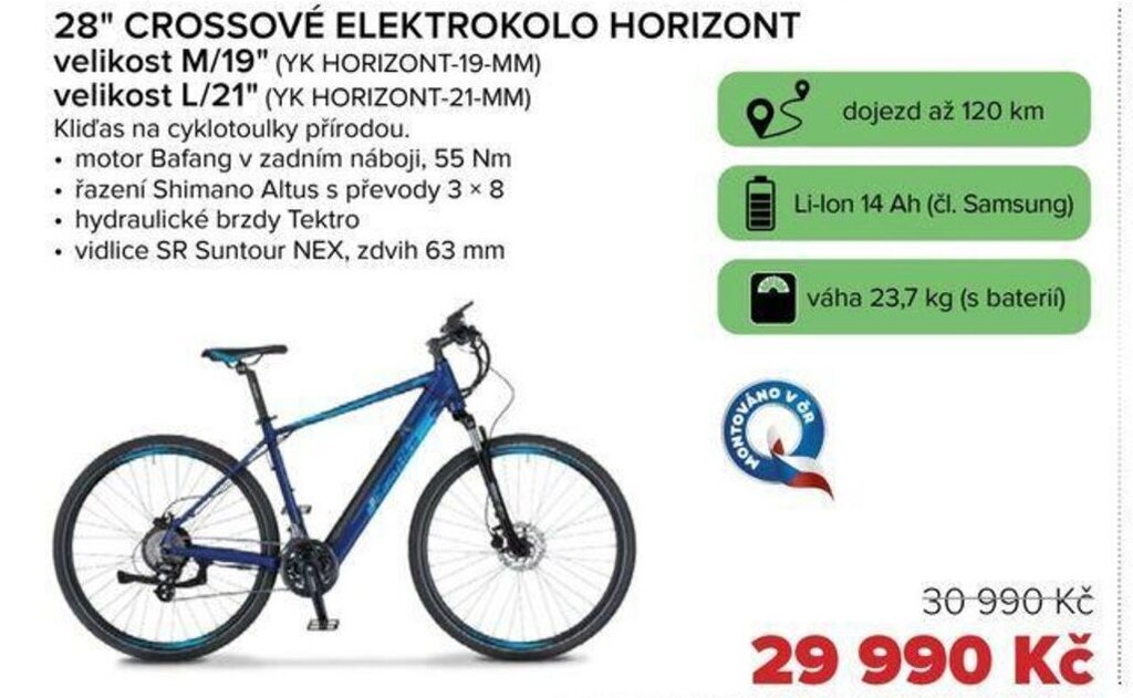 Auto Kelly 28" CROSSOVÉ ELEKTROKOLO HORIZONT nabídka