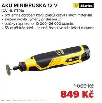 Auto Kelly AKU MINIBRUSKA 12 V (GV HL-RT08) nabídka