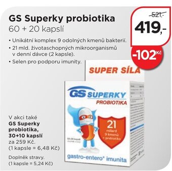Magistra lékárny GS Superky probiotika nabídka