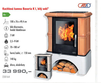 Uni Hobby Kachlová kamna Bavaria K I bílý sokl nabídka