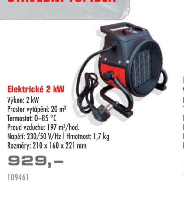 Uni Hobby Elektrické 2 kW nabídka